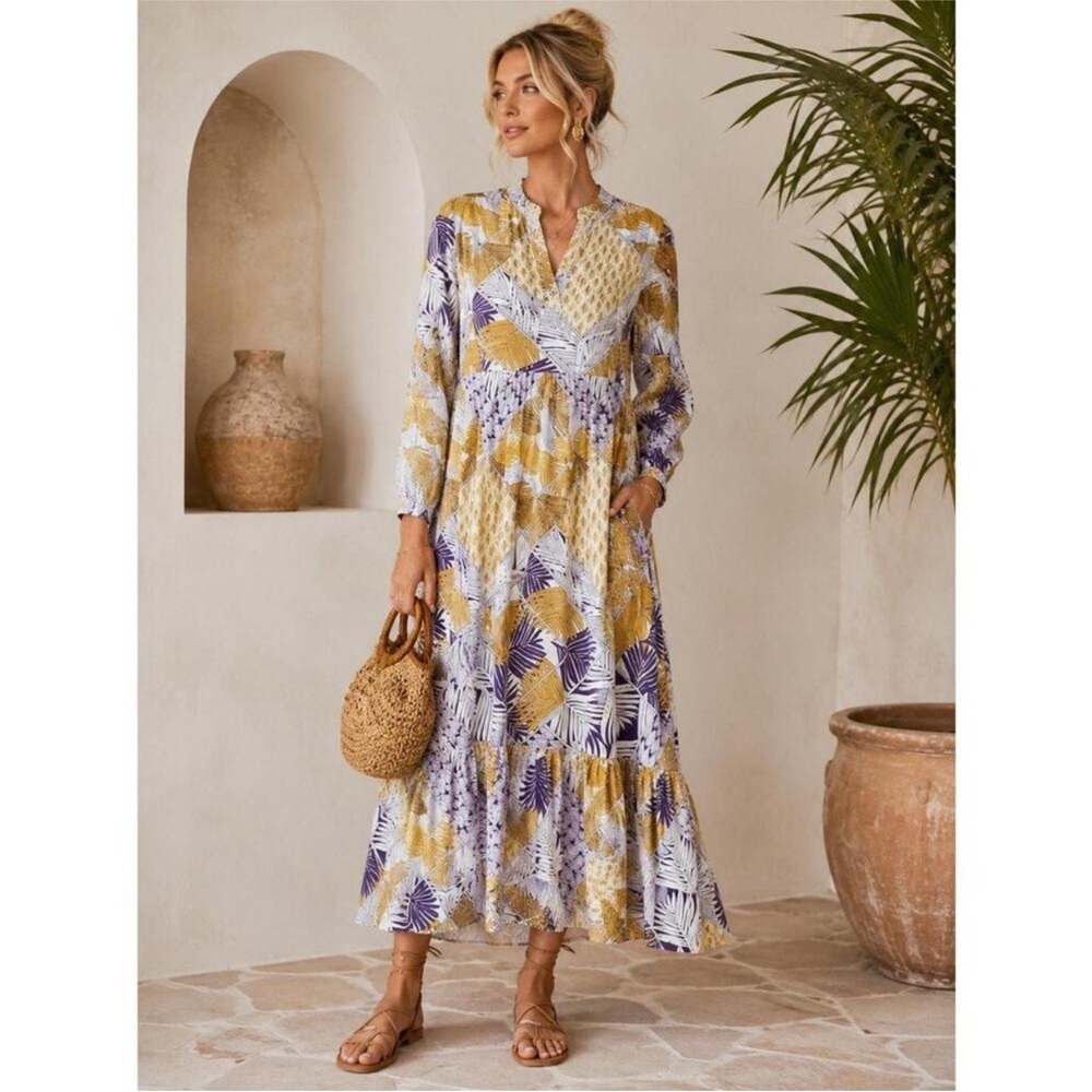 Mare Mare x Anthropologie Lynda Palm Jungle Maxi Dress